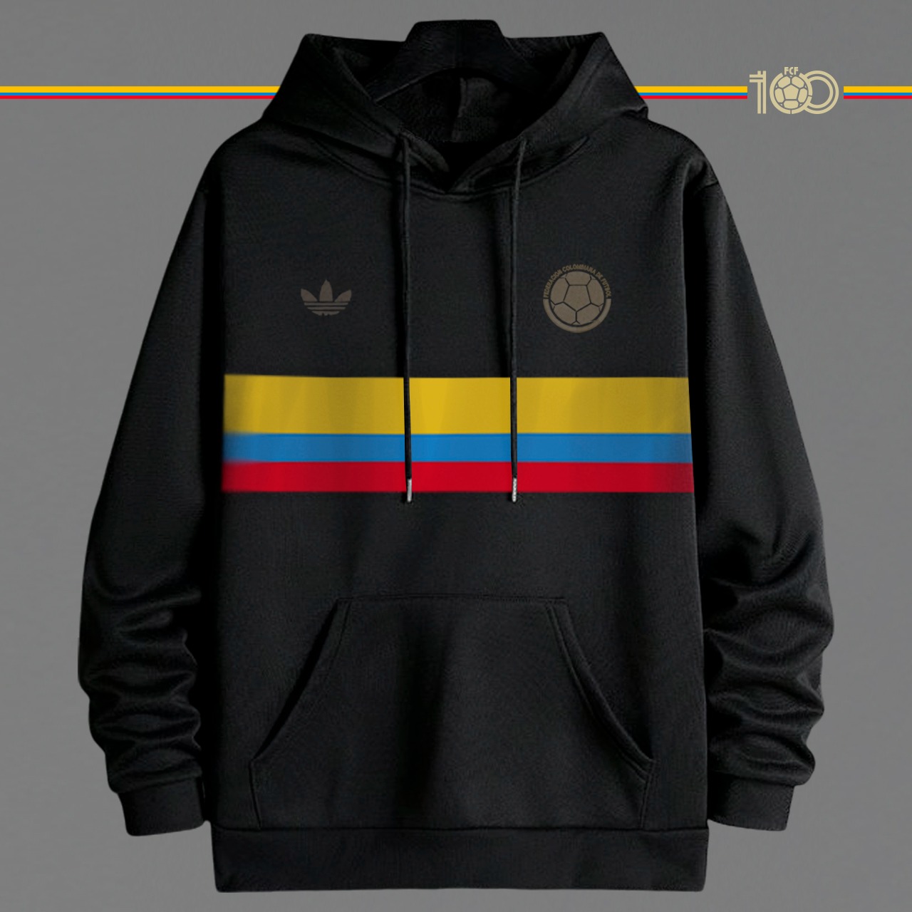 Buzo Colombia Bandera Ed. especial - COLOR: NEGRO, TALLA: S - HOMBRE
